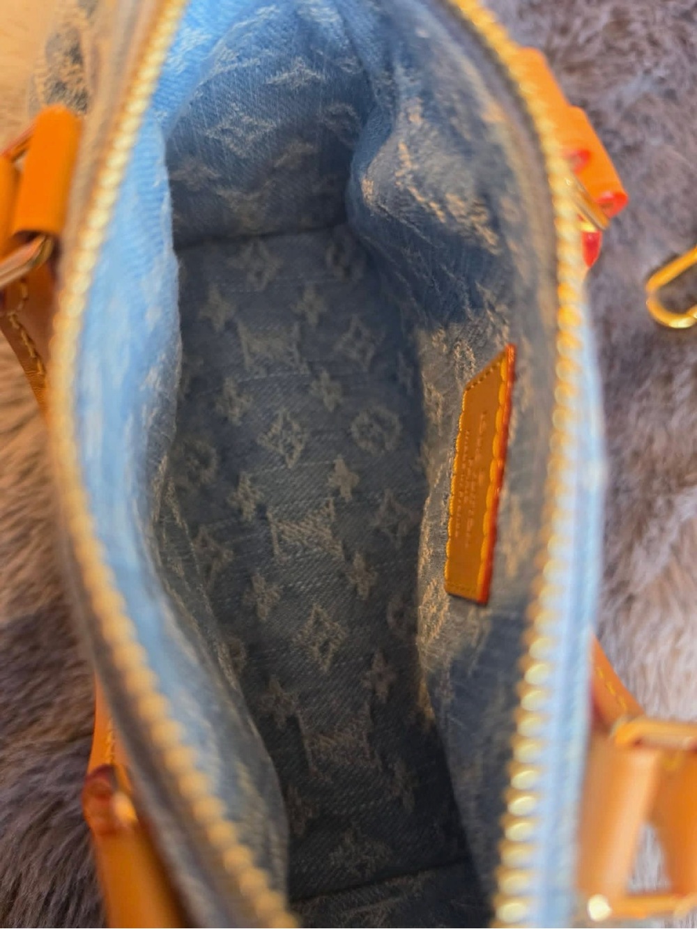 Louis Vuitton Light Blue Denim Nano Excellent Condition Authentic - Picture 4 of 14